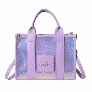Lavender Sequin Tote Bag